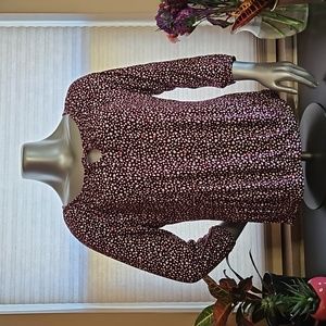 EUC Old Navy Heart Print Peasant Top - Size M